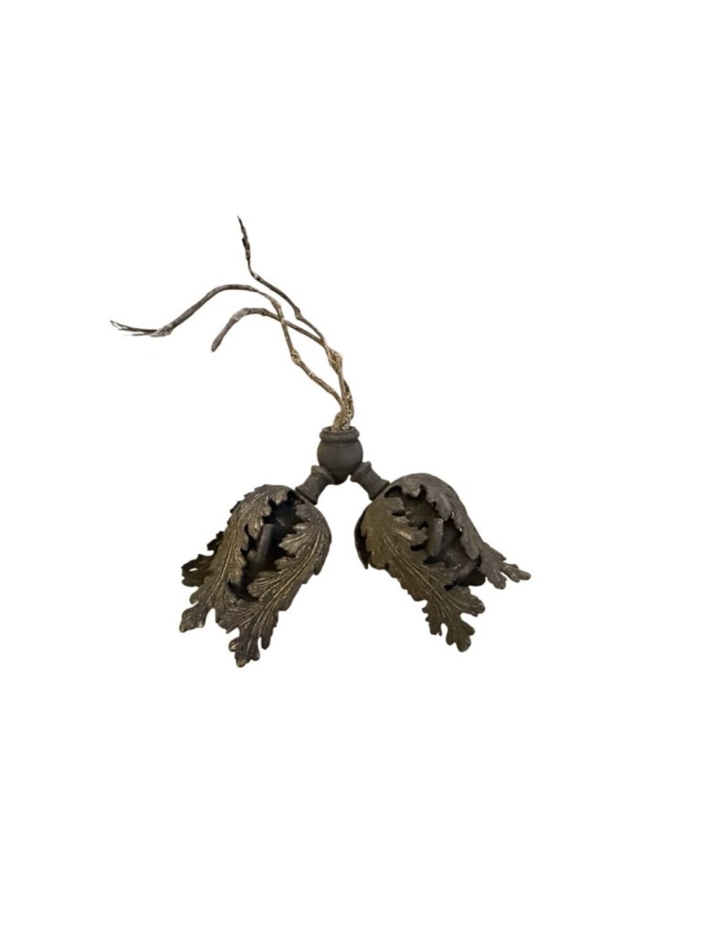 Antique Victorian Style Acanthus Leaf Design Metal Chandelier Socket